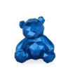 Statues & Sculptures Table Top|Low Poly-Polygon Bear 20cm Blue Resin Indoor Sculpture