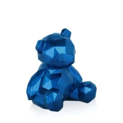 Statues & Sculptures Table Top|Low Poly-Polygon Bear 20cm Blue Resin Indoor Sculpture