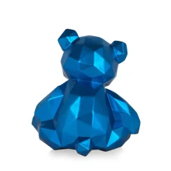 Statues & Sculptures Table Top|Low Poly-Polygon Bear 30cm Blue Resin Indoor Sculpture