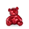 Statues & Sculptures Table Top|Low Poly-Polygon Bear 20cm Red Resin Indoor Sculpture