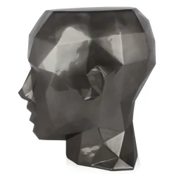 Statues & Sculptures Low Poly|Contemporary-Polygon Female Head 55cm Anthracite Side Table Sculpture