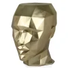 Statues & Sculptures Low Poly|Contemporary-Polygon Female Head 55cm Gold Side Table Sculpture
