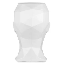Statues & Sculptures Low Poly|Contemporary-Polygon Female Head 55cm White Side Table Sculpture