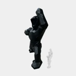 Statues & Sculptures Floor Standing|Animals-Polygon Gorilla 135cm Black Resin Indoor Sculpture