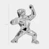Statues & Sculptures Table Top|Floor Standing-Polygon Gorilla 50cm Chrome Resin Indoor Sculpture