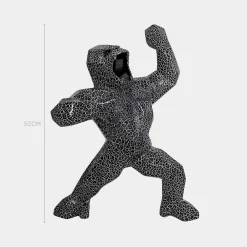 Statues & Sculptures Table Top|Floor Standing-Polygon Gorilla 50cm Lava Resin Indoor Sculpture