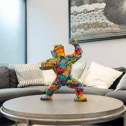 Statues & Sculptures Table Top|Floor Standing-Polygon Gorilla 50cm Pop Art Resin Indoor Sculpture