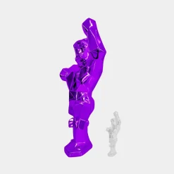 Statues & Sculptures Floor Standing|Animals-Polygon Gorilla 135cm Purple Resin Indoor Sculpture