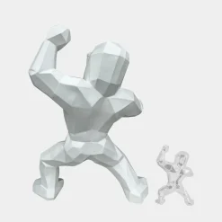 Statues & Sculptures Floor Standing|Animals-Polygon Gorilla 135cm White Resin Indoor Sculpture