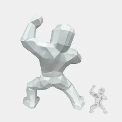 Statues & Sculptures Giant|Floor Standing-Polygon Gorilla 165cm White Resin Indoor Sculpture