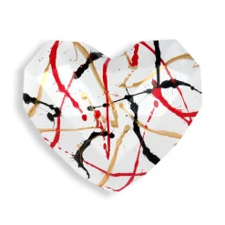 Statues & Sculptures Low Poly|Wall Art-Polygon Love 26cm Multicolour Resin Wall Sculpture