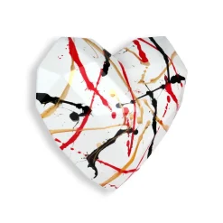 Statues & Sculptures Low Poly|Wall Art-Polygon Love 26cm Multicolour Resin Wall Sculpture