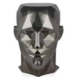 Statues & Sculptures Low Poly|Contemporary-Polygon Male Head 55cm Anthracite Side Table Sculpture