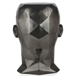 Statues & Sculptures Low Poly|Contemporary-Polygon Male Head 55cm Anthracite Side Table Sculpture