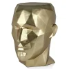 Statues & Sculptures Low Poly|Contemporary-Polygon Male Head 55cm Gold Side Table Sculpture