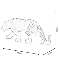 Statues & Sculptures Table Top|Low Poly-Polygon Panther 14cm Abstract Resin Indoor Sculpture