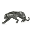 Statues & Sculptures Table Top|Floor Standing-Polygon Panther 31cm Anthracite Resin Indoor Sculpture