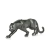 Statues & Sculptures Table Top|Low Poly-Polygon Panther 14cm Anthracite Resin Indoor Sculpture