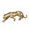 Statues & Sculptures Table Top|Low Poly-Polygon Panther 14cm Gold Resin Indoor Sculpture