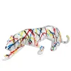 Statues & Sculptures Table Top|Floor Standing-Polygon Panther 31cm Multicoloured Resin Indoor Sculpture