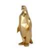 Statues & Sculptures Table Top|Low Poly-Polygon Penguin 50cm Gold Resin Indoor Sculpture