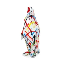 Statues & Sculptures Table Top|Low Poly-Polygon Penguin 50cm Multicoloured Resin Indoor Sculpture