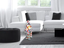 Statues & Sculptures Table Top|Low Poly-Polygon Penguin 50cm Multicoloured Resin Indoor Sculpture