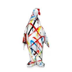 Statues & Sculptures Table Top|Low Poly-Polygon Penguin 50cm Multicoloured Resin Indoor Sculpture