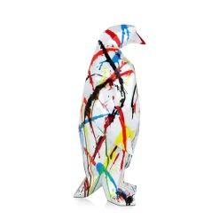 Statues & Sculptures Table Top|Low Poly-Polygon Penguin 50cm Multicoloured Resin Indoor Sculpture