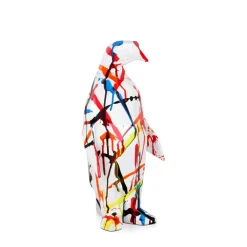 Statues & Sculptures Table Top|Low Poly-Polygon Penguin 35cm Multicolour Resin Indoor Sculpture