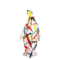 Statues & Sculptures Table Top|Low Poly-Polygon Penguin 35cm Multicolour Resin Indoor Sculpture
