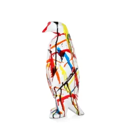 Statues & Sculptures Table Top|Low Poly-Polygon Penguin 35cm Multicolour Resin Indoor Sculpture