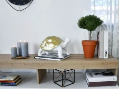 Statues & Sculptures Table Top|Low Poly-Polygon Turtle 21cm Gold Resin Indoor Sculpture