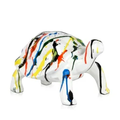 Statues & Sculptures Table Top|Low Poly-Polygon Turtle 21cm Multicolour Resin Indoor Sculpture