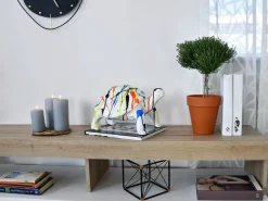 Statues & Sculptures Table Top|Low Poly-Polygon Turtle 21cm Multicolour Resin Indoor Sculpture