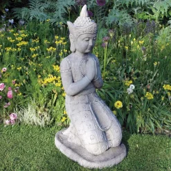 Statues & Sculptures Buddha-Praying Thai Buddha Stone Garden Statue
