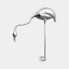 Statues & Sculptures Wildlife|Contemporary-Pure Flamingo 124cm Silver Metal Garden Sculpture