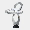 Statues & Sculptures Table Top|Floor Standing-Quantum Core 105cm Silver Metal Indoor Sculpture