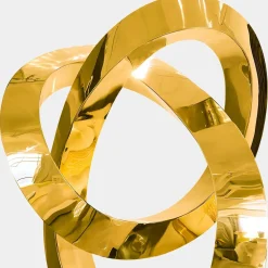 Statues & Sculptures Table Top|Floor Standing-Quantum Helix 88cm Gold Metal Indoor Sculpture