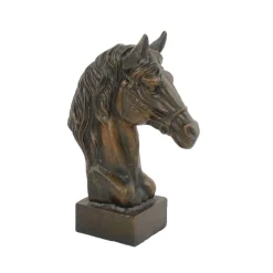 Statues & Sculptures Horses-Race Horse Head Bronze Metal Garden Ornament