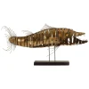 Statues & Sculptures Table Top|Animals-Razorfin Stainless Steel Indoor Sculpture