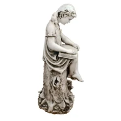 Statues & Sculptures Children-Reading Girl 89cm Stone Resin Garden Statue