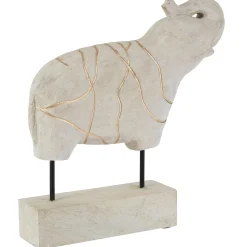 Statues & Sculptures Table Top|Animals-Regal Elephant 42cm Wood Indoor Statue