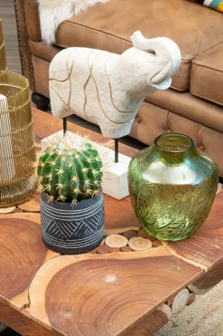 Statues & Sculptures Table Top|Animals-Regal Elephant 42cm Wood Indoor Statue