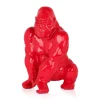 Statues & Sculptures Table Top|Animals-Regal Orangutan 38cm Red Resin Indoor Sculpture