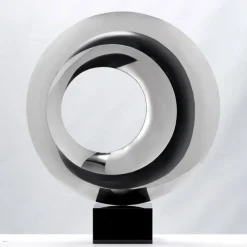 Statues & Sculptures Contemporary|Contemporary-Revolution 88cm Metal Stainless Steel Indoor Sculpture