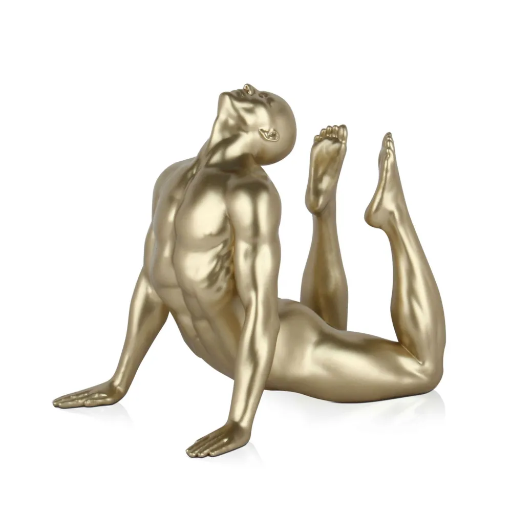 Statues & Sculptures Figurative|Table Top-Rising Core 24cm Gold Resin Indoor Sculpture