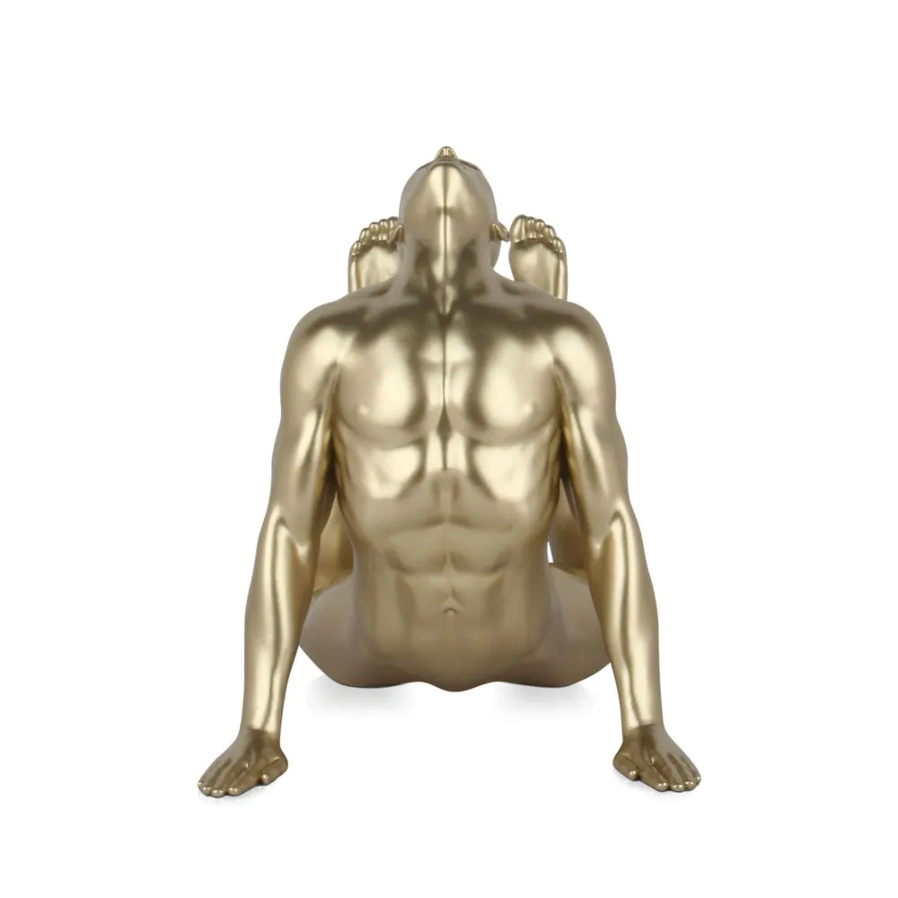 Statues & Sculptures Figurative|Table Top-Rising Core 24cm Gold Resin Indoor Sculpture