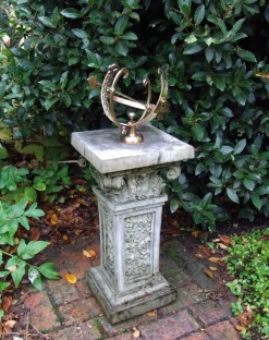 Statues & Sculptures Armillary Sundials-Rocco Armillary Stone Garden Sundial