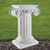 Statues & Sculptures Plinths & Pedestals-Roman 75cm Marble Resin Garden Pedestal